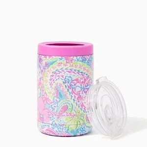 Lilly Pulitzer Insulated Can Tumbler, Multi Flock Full Of Fun